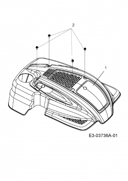 Ersatzteile Yard-Man Motormäher YM 5519 PO Typ: 11A-18M1643 (2008) Motorhaube M4