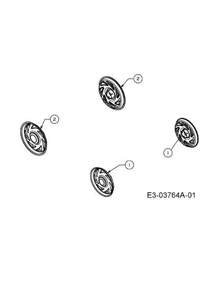 Ersatzteile M Tech Elektromäher M 1719 E Typ: 18A-18K-605  (2009) Radkappen