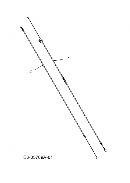 Ersatzteile MTD Benzin Rasenmäher mit Antrieb SPK 48 HW Typ: 12A-127D678  (2008) Bowdenzüge 