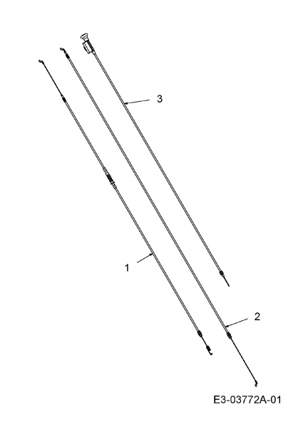 Ersatzteile MTD Benzin Rasenmäher mit Antrieb 53 SPO Typ: 12C-84MF600  (2008) Bowdenzüge 