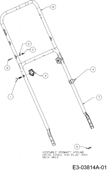 Ersatzteile MTD Benzin Rasenmäher mit Antrieb 53 SPBEHW Typ: 12AE858U600  (2008) Holm 