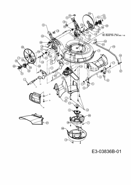Ersatzteile Massey Ferguson Motormäher mit Antrieb MF 19 SHWK Typ: 12AI127D695  (2009) Getriebe, Schnitthöhenverstellung, Variator