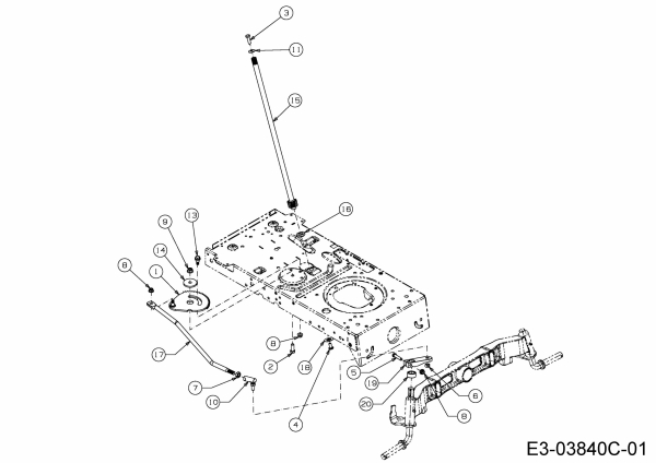 Ersatzteile WOLF-Garten Rasentraktor Select 105.155 T Typ: 13RM77RN650  (2012) Lenkung 