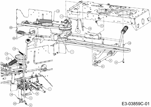 Ersatzteile Lawnflite Rasentraktoren 603 G Typ: 13AH77GC611  (2010) Fahrantrieb, Pedale