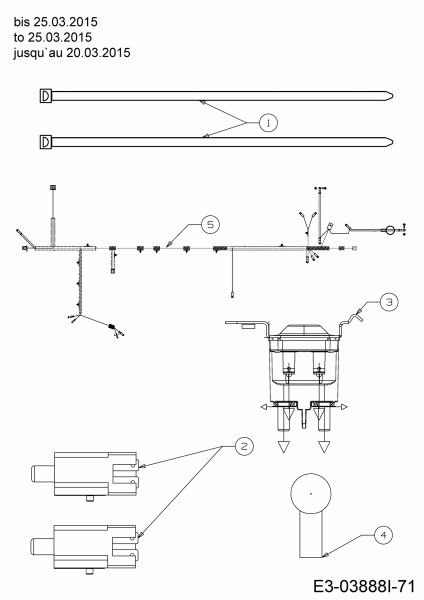 Ersatzteile Black Edition Rasentraktoren 180-92 Typ: 13HT717E615  (2015) Elektroteile bis 25.03.2015