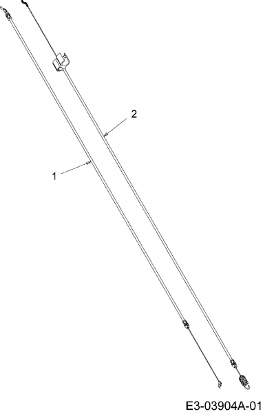 Ersatzteile MTD Benzin Rasenmäher mit Antrieb SPK 53 HW Typ: 12AI867D678  (2008) Bowdenzüge 