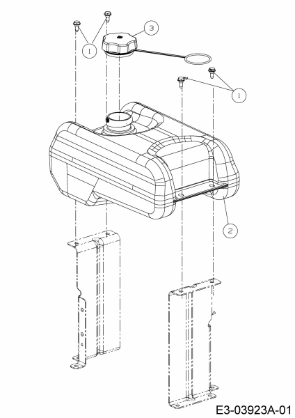 Ersatzteile MTD Benzin Rasenmäher mit Antrieb WCM 84 E Typ: 12AE76SM678  (2019) Tank 