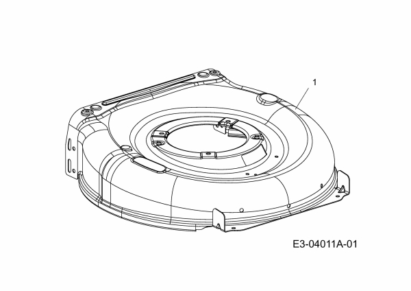 Ersatzteile MTD Benzin Rasenmäher mit Antrieb A 13 K Typ: 12A-A13K729  (2014) Mähwerksgehäuse 