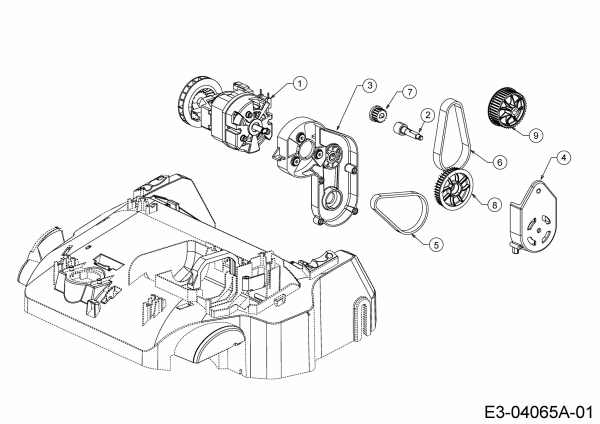 Ersatzteile MTD Elektro Vertikutierer Optima 37 VE Typ: 16AFFMOA600  (2019) Elektromotor, Keilriemen 