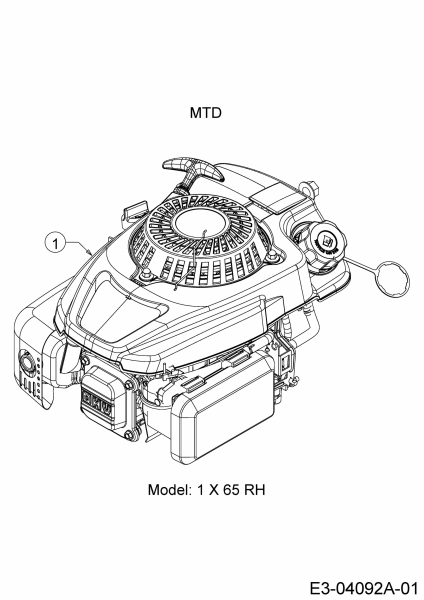 Ersatzteile MTD Benzin Rasenmäher mit Antrieb 53 S Typ: 12A-84J6600  (2015) Motor MTD 