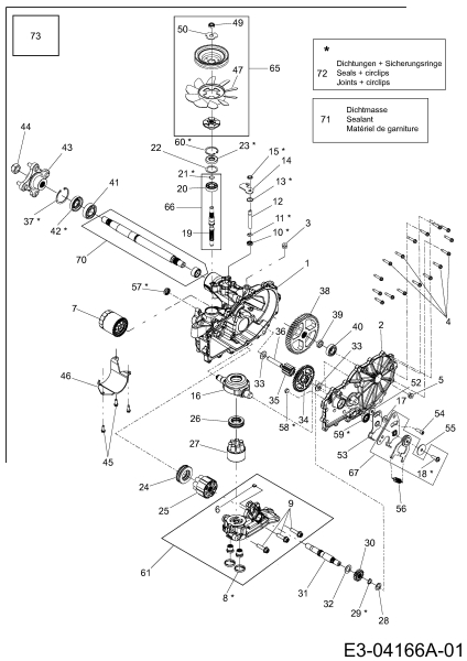 Cub Cadet Ersatzteile Zero Turn FMZ 42 17AE4BFR603  (2008) Hydrostat links 618-04651