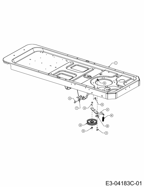 Cub Cadet Ersatzteile Zero Turn RZT 50 17AI2ACP603  (2012) Rahmen, Spannrolle Fahrantrieb