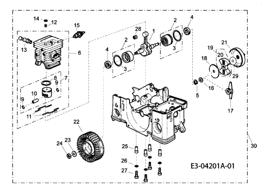 Cub Cadet Ersatzteile Motorkettensägen CC 2740 41AY642G603  (2008) Schwungrad, Short Block, Zündung