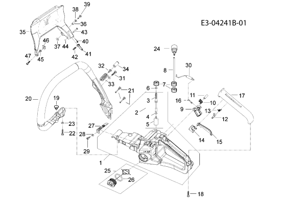 Cub Cadet Ersatzteile Motorkettensägen CC 3045 41AY646G603  (2008) Handgriff