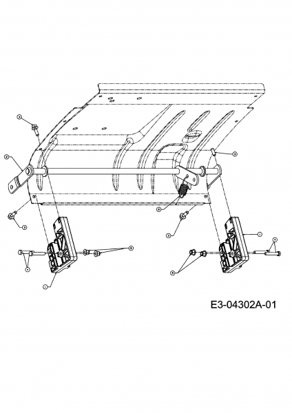 Ersatzteile MTD Elektro Vertikutierer VE 40 Typ: 16CE5AEA600  (2010) Höhenverstellung 