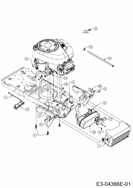 Ersatzteile Colombia Rasentraktoren PX 16 B 96 H Typ: 13CM79GF646  (2014) Motorzubehör