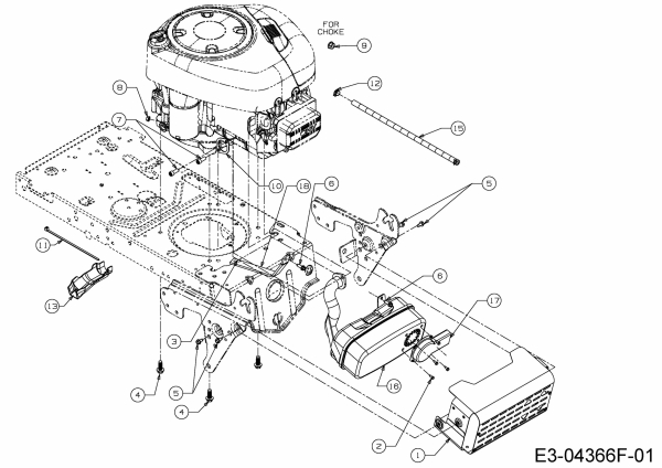 Ersatzteile Mastercut Rasentraktoren Mastercut 92-155 bis 2016 Typ: 13HM761E659  (2015) Motorzubehör