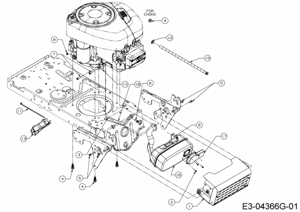 Ersatzteile Lux Tools Rasentraktoren RT 155-92 H Typ: 13HM77TE694  (2016) Motorzubehör