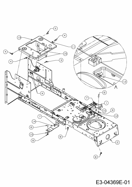 Ersatzteile Mastercut Rasentraktoren Mastercut 92-155 bis 2016 Typ: 13HM761E659  (2015) Rahmen