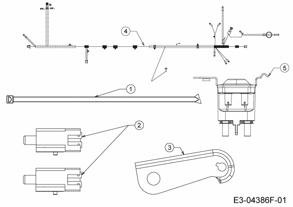 Ersatzteile MTD Rasentraktor DL 96 H Typ: 13H2795F677  (2016) Elektroteile 