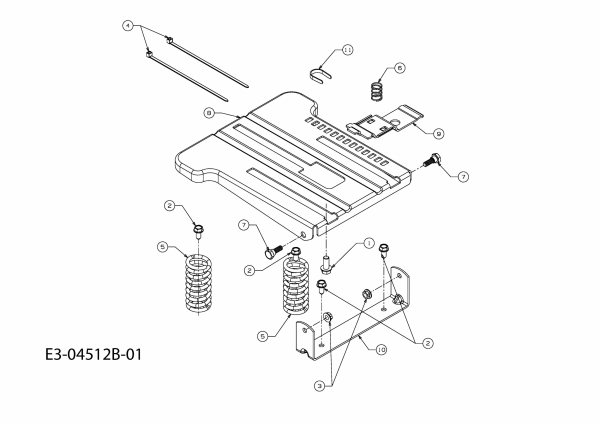 Cub Cadet Ersatzteile Gartentraktoren GT 1224 14AI94AP603  (2010) Sitzträger