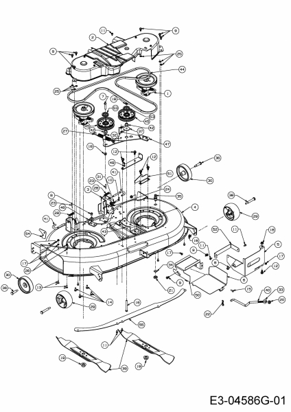 Cub Cadet Ersatzteile Rasentraktoren CC 1018 BHG 13HT93AG603  (2015) Mähwerk G (42/107cm)