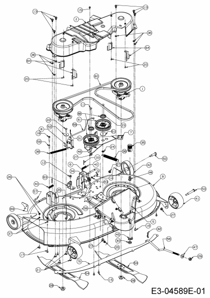 Cub Cadet Ersatzteile Rasentraktoren CC 1018 AG 13AD90AG603  (2013) Mähwerk G (42/107cm)