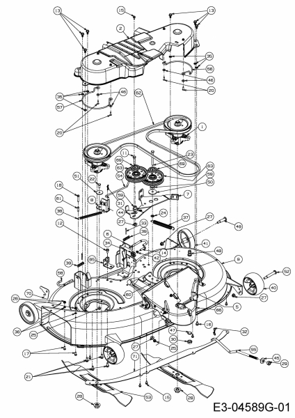 Cub Cadet Ersatzteile Rasentraktoren CC 1019 HG 13BJ93AG603  (2015) Mähwerk G (42/107cm)