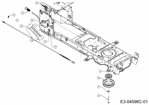 Ersatzteile Rasor Rasentraktoren V 160 Typ: 13HN93KF618  (2014) Mähwerkseinschaltung, Motorkeilriemenscheibe