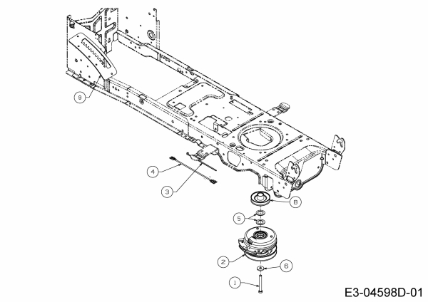 Ersatzteile Massey Ferguson Rasentraktoren MF 50-24 SD Typ: 13HQ93GP695  (2015) Elektromagnetkupplung, Motorkeilriemenscheibe