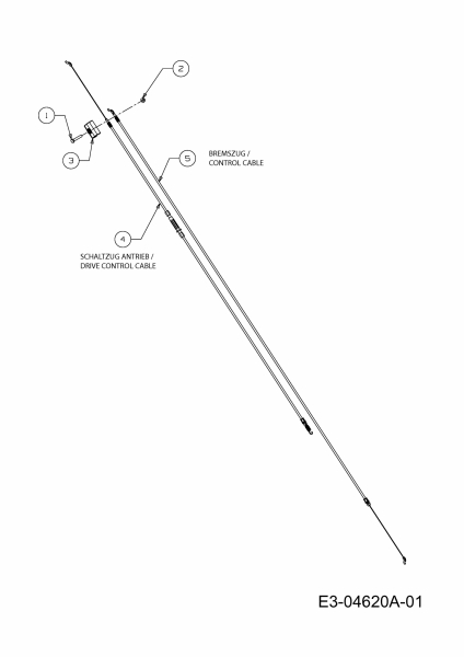 Ersatzteile MTD Benzin Rasenmäher mit Antrieb 53 SPO Typ: 12C-84M1676  (2009) Bowdenzüge 