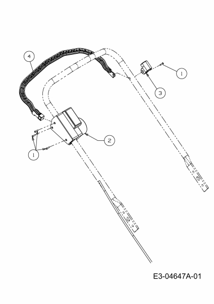 Ersatzteile Merox Elektromäher MX 48 E Typ: 18A-16K-667  (2009) Schaltbügel, Schalter
