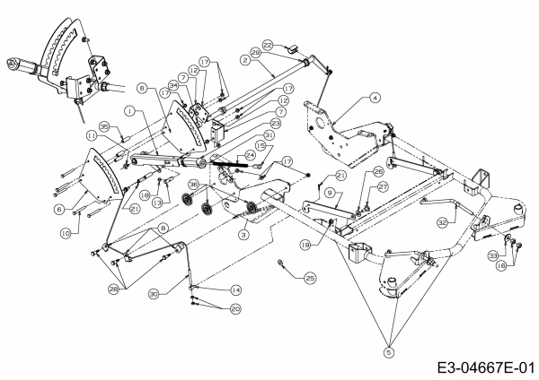 Ersatzteile Massey Ferguson Zero Turn MF 48-22 FMZ Typ: 17BI4BFY695  (2014) Mähwerksaushebung