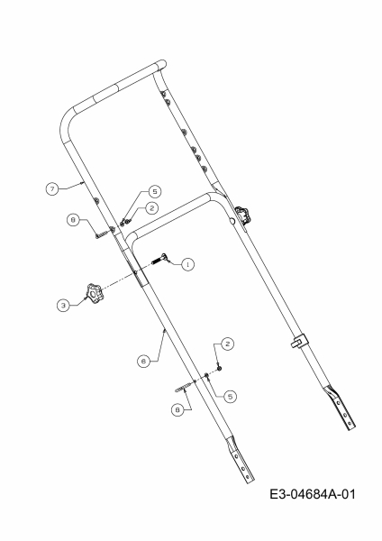 Ersatzteile Best Garden Motormäher mit Antrieb BG Premium 53 SP Typ: 12C-84CQ625  (2009) Holm