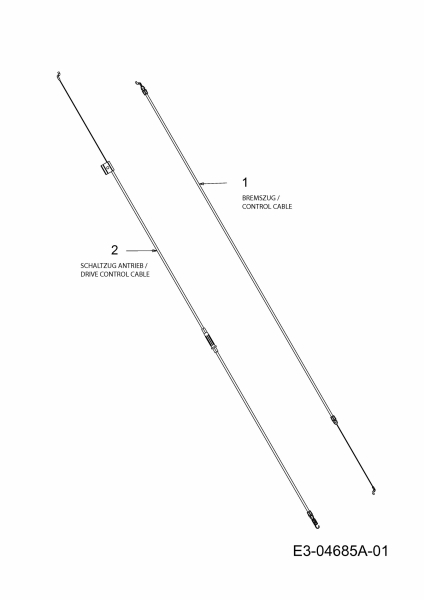 Ersatzteile Lux Tools Motormäher mit Antrieb B 53 HMA Typ: 12B-868F694  (2010) Bowdenzüge