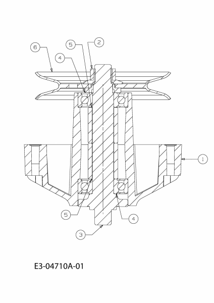 Ersatzteile MTD Rasentraktor Pinto Typ: 13B7064-600  (2006) Messerspindel 618-0451 