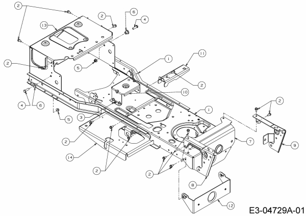 Cub Cadet Ersatzteile Zero Turn All Rounder 1050 17AH9TKP603  (2009) Rahmen