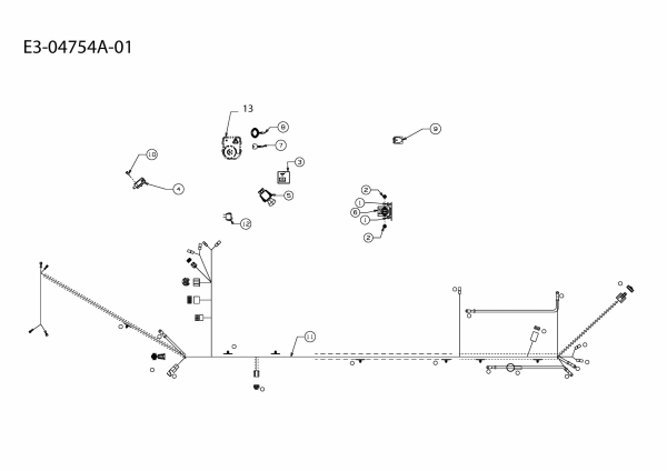 Ersatzteile Massey Ferguson Rasentraktoren MF 38-15 SD Typ: 13AV91CF695 (2009) Elektroteile