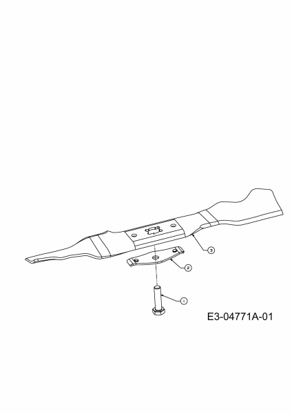 Ersatzteile MTD Benzin Rasenmäher ohne Antrieb P 40 B Typ: 11B-I10G615  (2009) Messer 