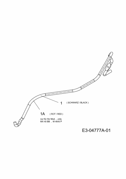 Ersatzteile MTD Benzin Rasenmäher ohne Antrieb 40 PO Typ: 11B-I1JD600  (2012) Bremsbügel 