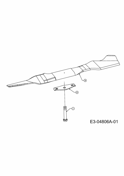 Ersatzteile MTD Benzin Rasenmäher ohne Antrieb 46 PB Typ: 11C-J14Z676  (2009) Messer 