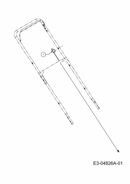 Ersatzteile MTD Benzin Rasenmäher ohne Antrieb 48 PO Typ: 11A-V1JD600  (2010) Bremszug 