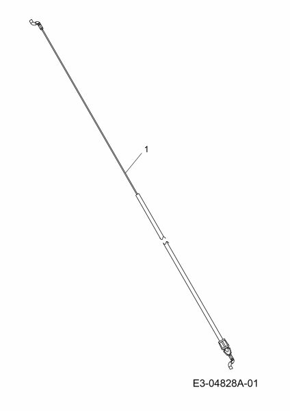 Ersatzteile MTD Benzin Rasenmäher ohne Antrieb GE 48-5 Typ: 11A-V08R602  (2011) Bremszug 