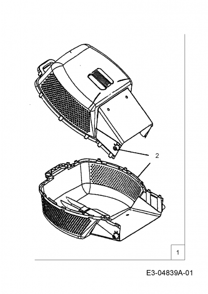 Ersatzteile MTD Benzin Rasenmäher ohne Antrieb 48 PO Typ: 11A-V1M1676  (2009) Grasfangkorb 