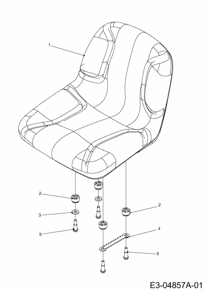 Ersatzteile Zubehör Kompakttraktoren Sitz für CC 2000/3000 RD Serie, Standard Typ: 596-272-600  (2012) Sitz