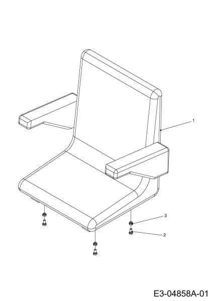 Ersatzteile Zubehör Kompakttraktoren Sitz für CC 2000/3000 RD Serie, Deluxe Typ: 596-212-600  (2013) Sitz