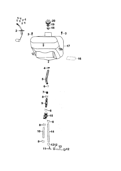 Cub Cadet Ersatzteile Quads SS 230 36AA135O603  (2008) Tank