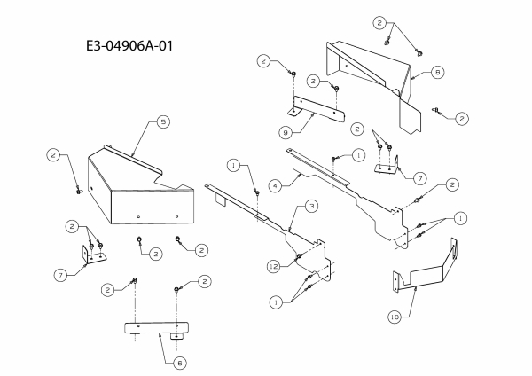 Ersatzteile Gutbrod Rasentraktoren GLX 92 SHL-SK Typ: 13AF51GI490  (2009) Abdeckungen Mähwerk I (36/92cm)