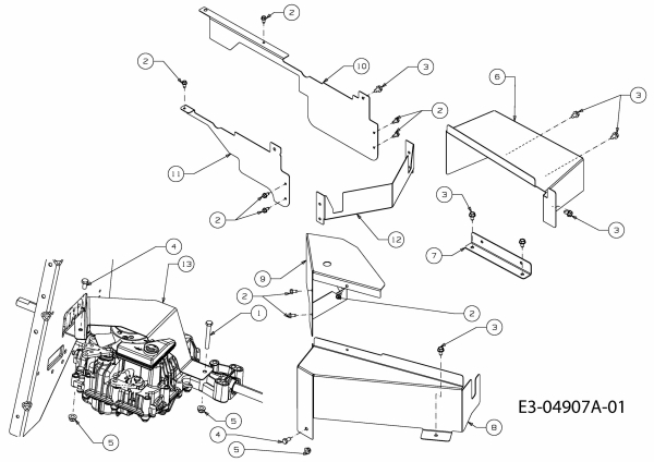 Ersatzteile Gutbrod Rasentraktoren GLX 105 RHL-SK Typ: 13AF51GN490  (2009) Abdeckungen Mähwerk N (41/105cm)