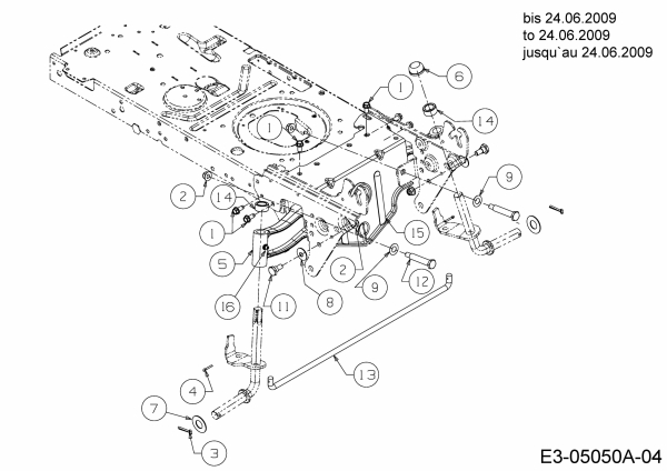 Ersatzteile Massey Ferguson Rasentraktoren MF 42-18 SH Typ: 13BV795G695  (2009) Sitz ab 09.12.2008